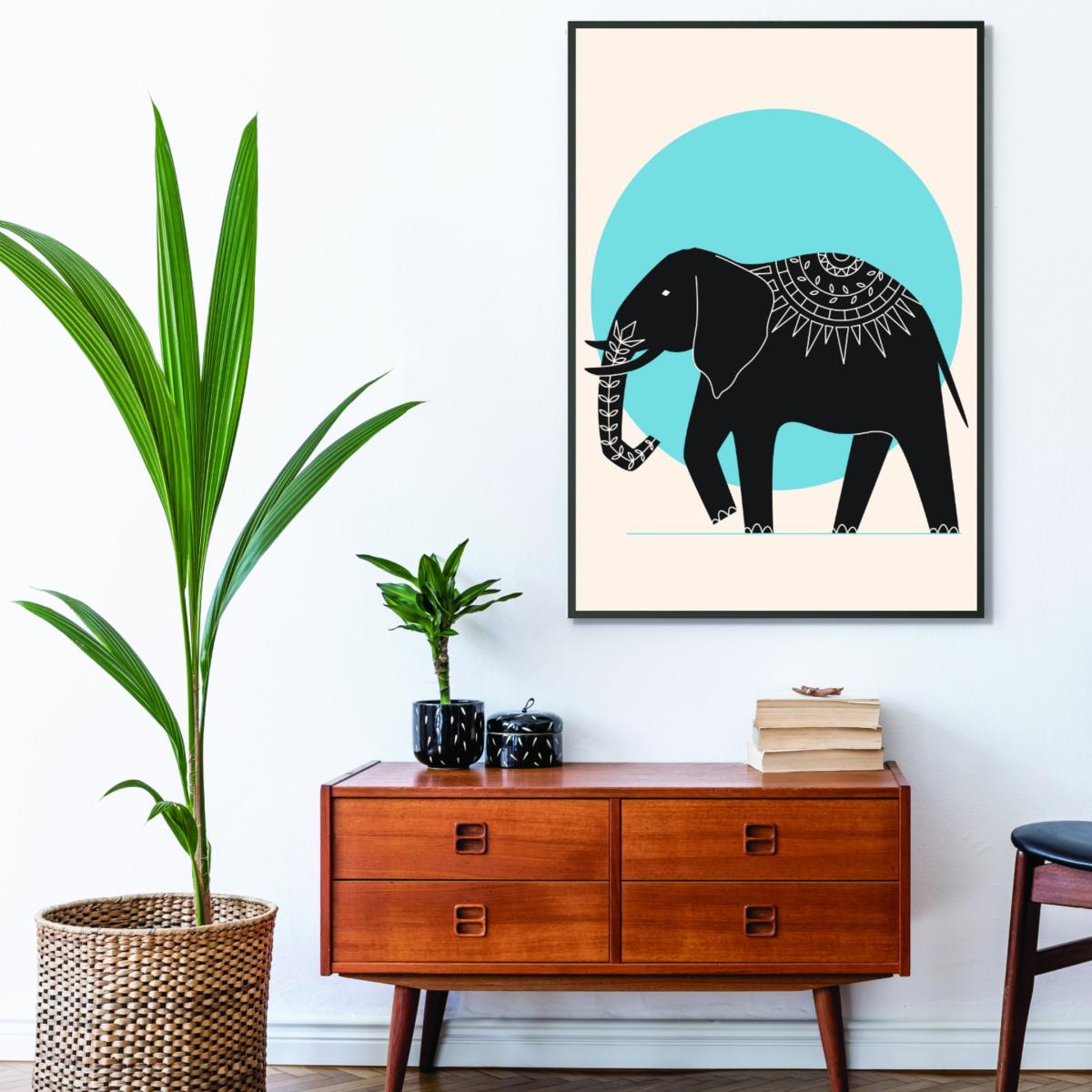 Blue Elephant Moonlight Extra Large Stanley Print House – image 3