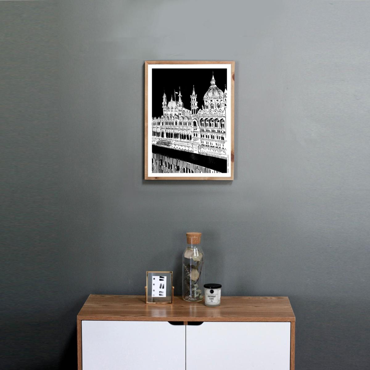 Black / White Beautiful Budapest City Art Print: Hungary Architecture Masterpieces Awol – image 5