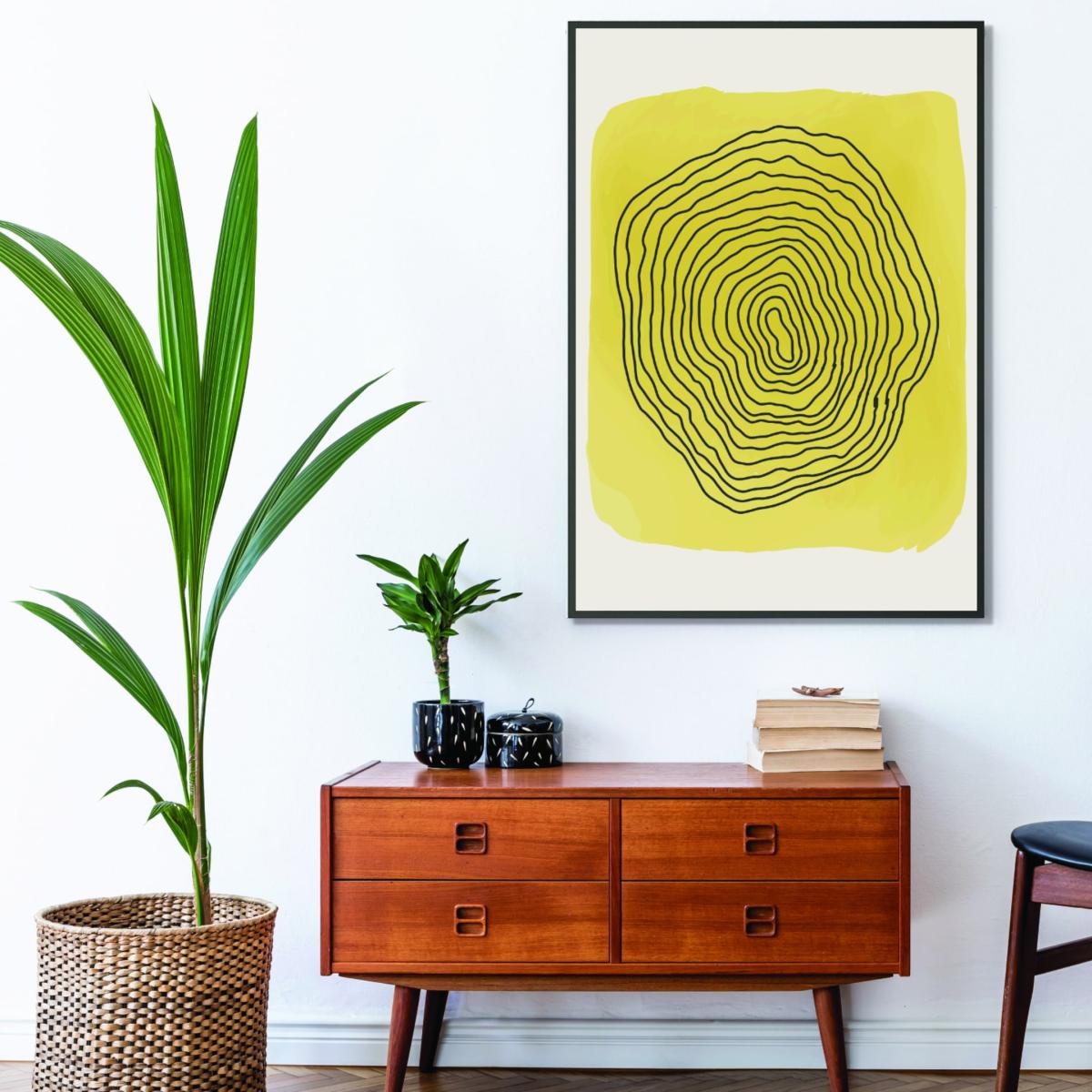 Yellow / Orange Yellow Watercolor Shapes Series #4 Large Stanley Print House – image 3