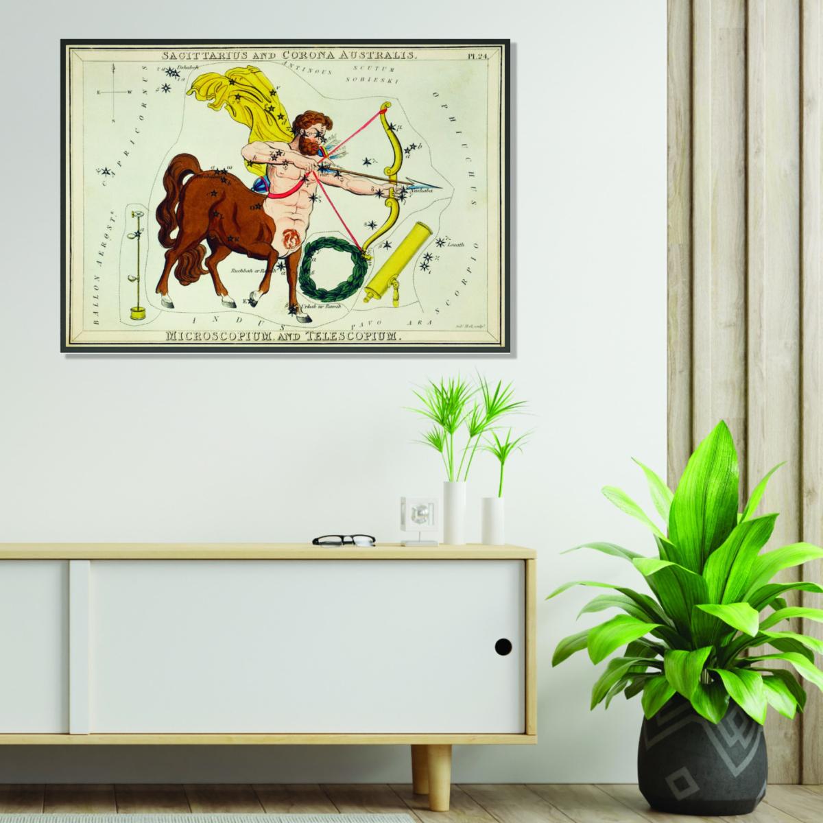 Astronomical Chart Illustration Of Sagittarius And Corona Australis A1 594 X 841Mm Stanley Print House – image 3