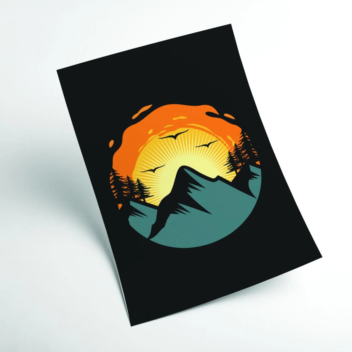 Yellow / Orange Sensets Are For The Birds A3 297 X 420Mm Stanley Print House – image 2