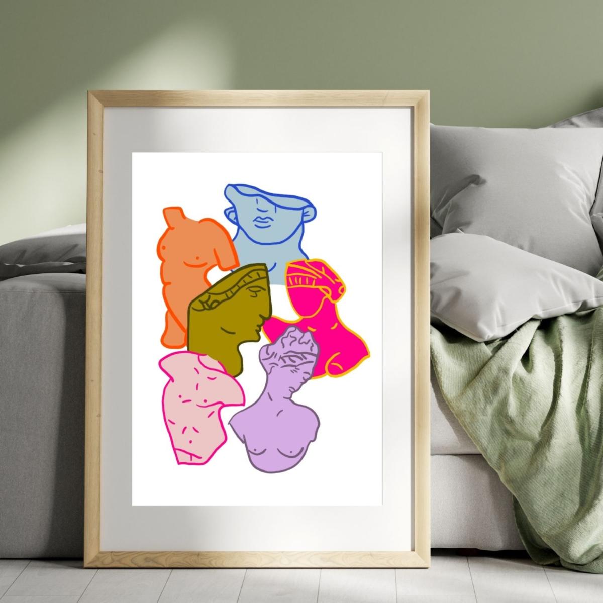 Busts Print 11 X 14" Hannah Via Art – image 3