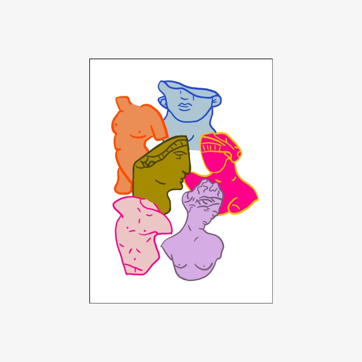 Busts Print 11 X 14" Hannah Via Art – image 1