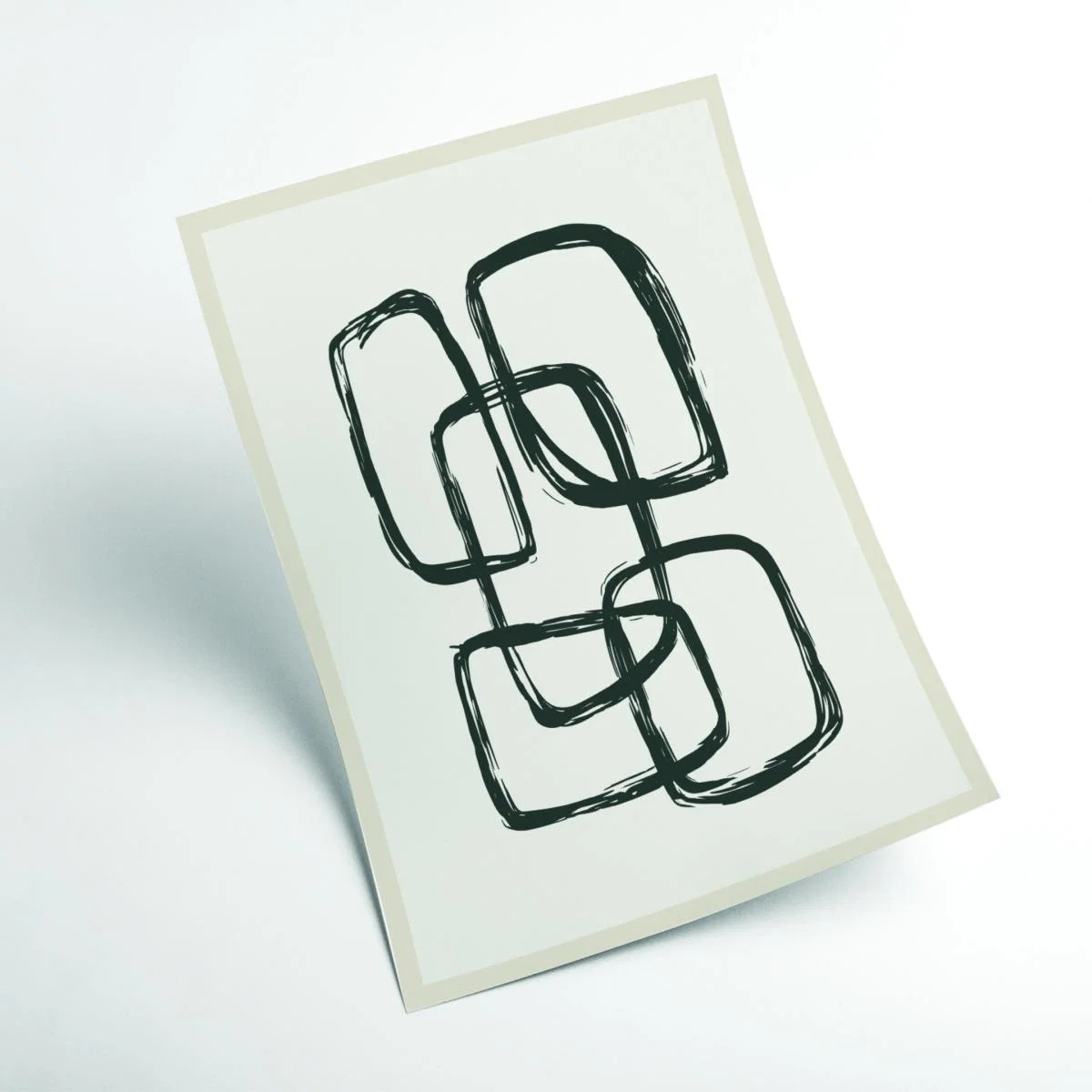Black Modern Abstract Shapes 3 Medium Stanley Print House – image 2