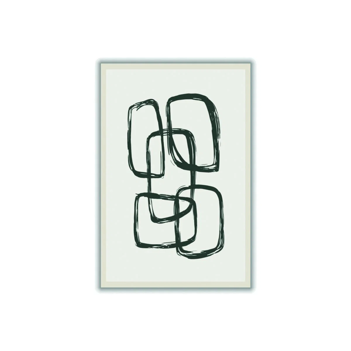 Black Modern Abstract Shapes 3 Medium Stanley Print House – image 1