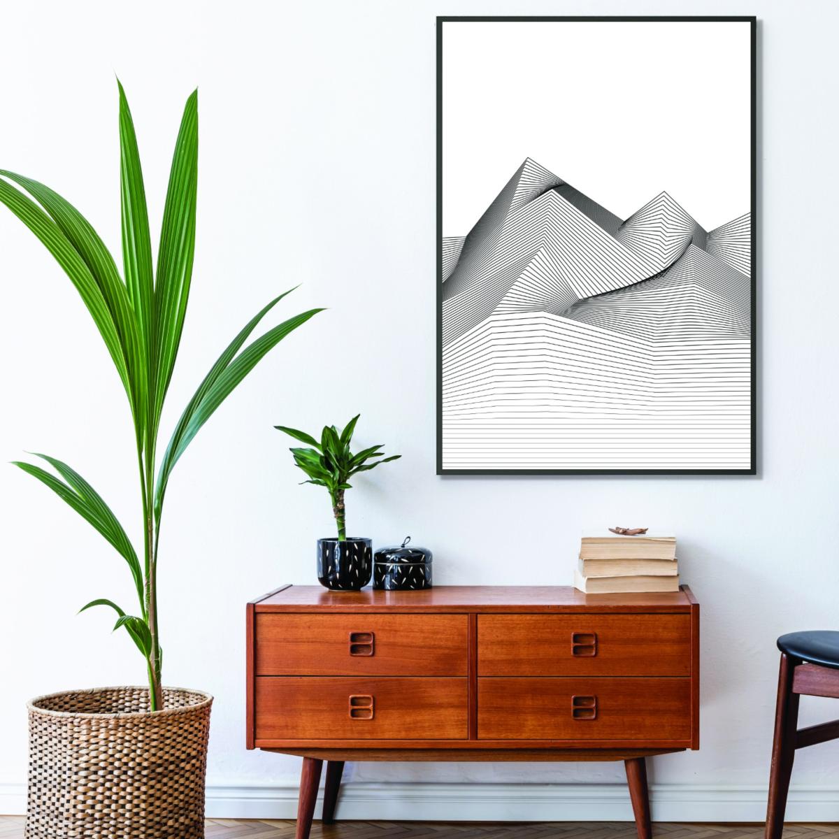 Grey Line Mountains A1 594 X 841Mm Stanley Print House – image 3