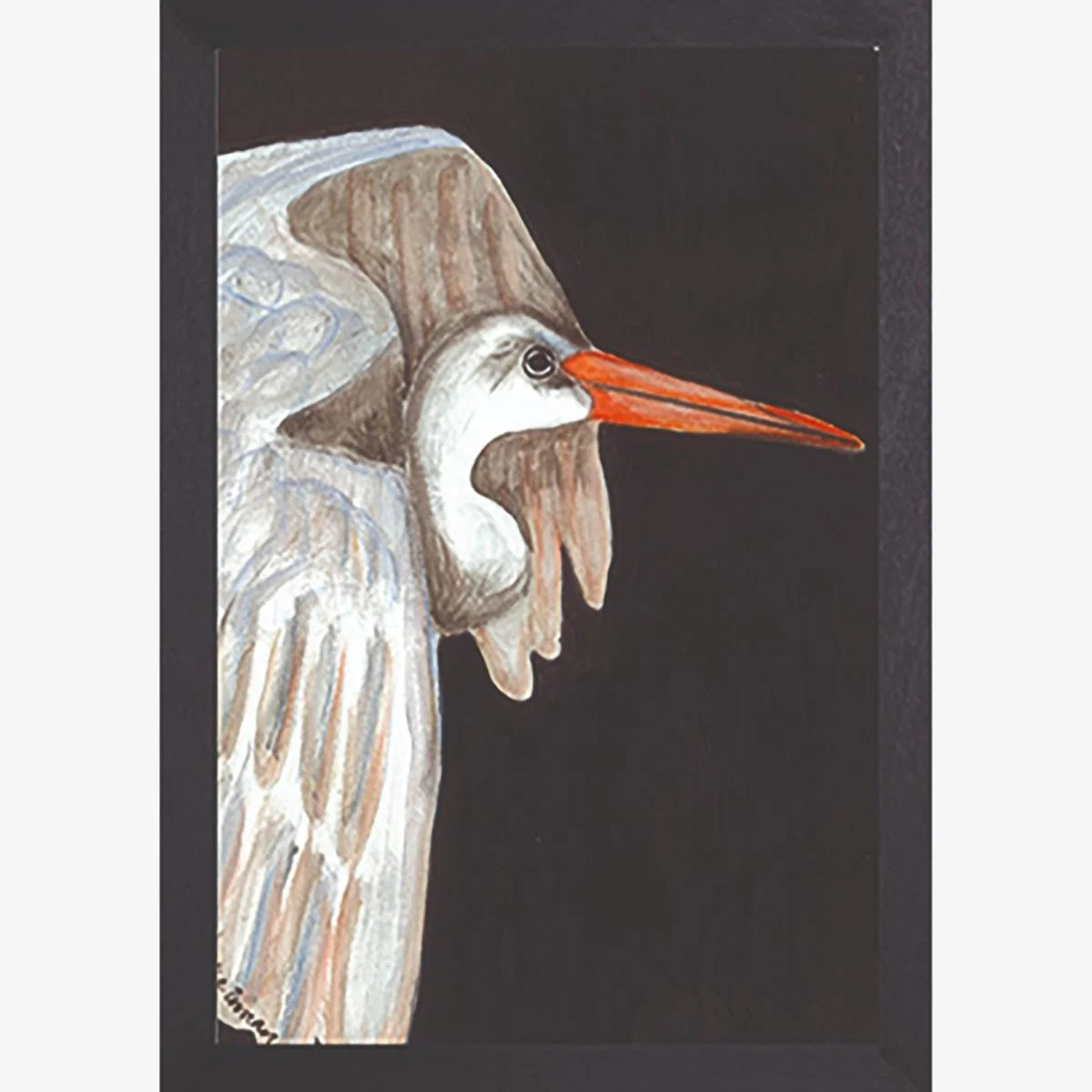 Bird Black Background Fine Art Print A3 Catchii – image 1