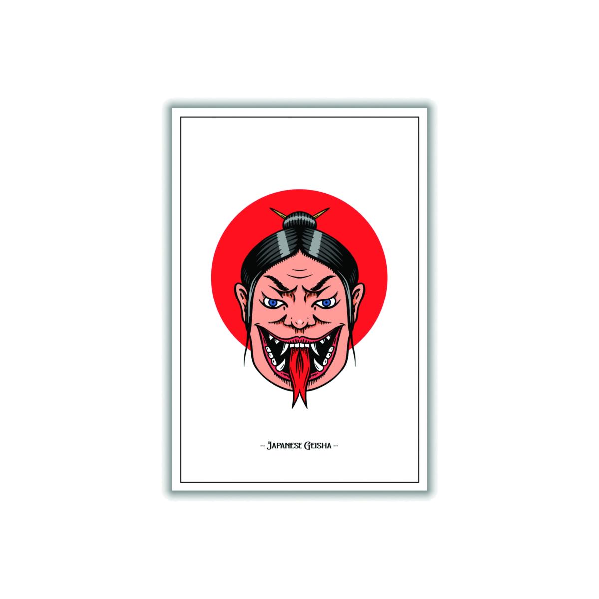 Red Japanese Geisha A1 594 X 841Mm Stanley Print House – image 1