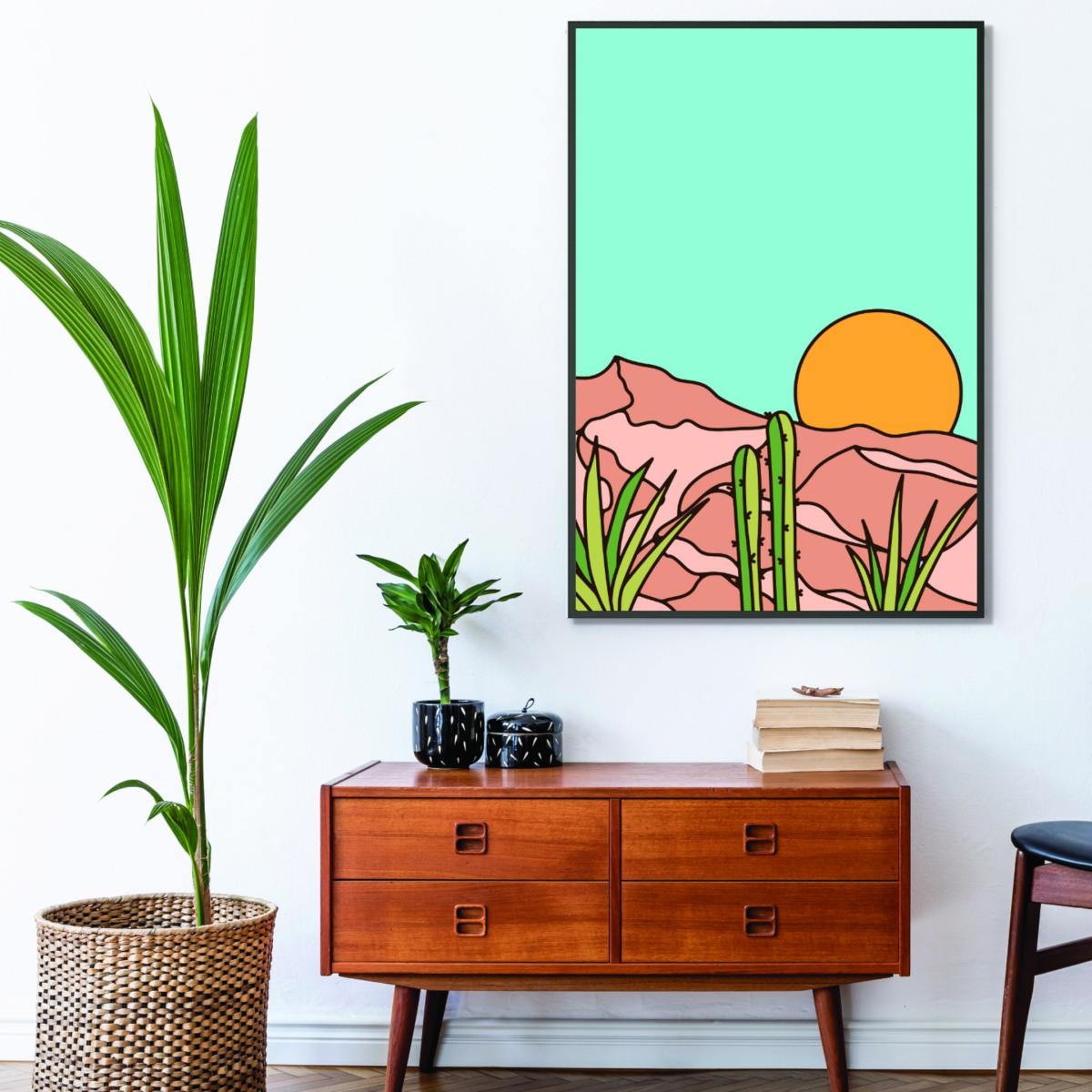 Yellow / Orange Minimal Desert Sunset Extra Large Stanley Print House – image 3