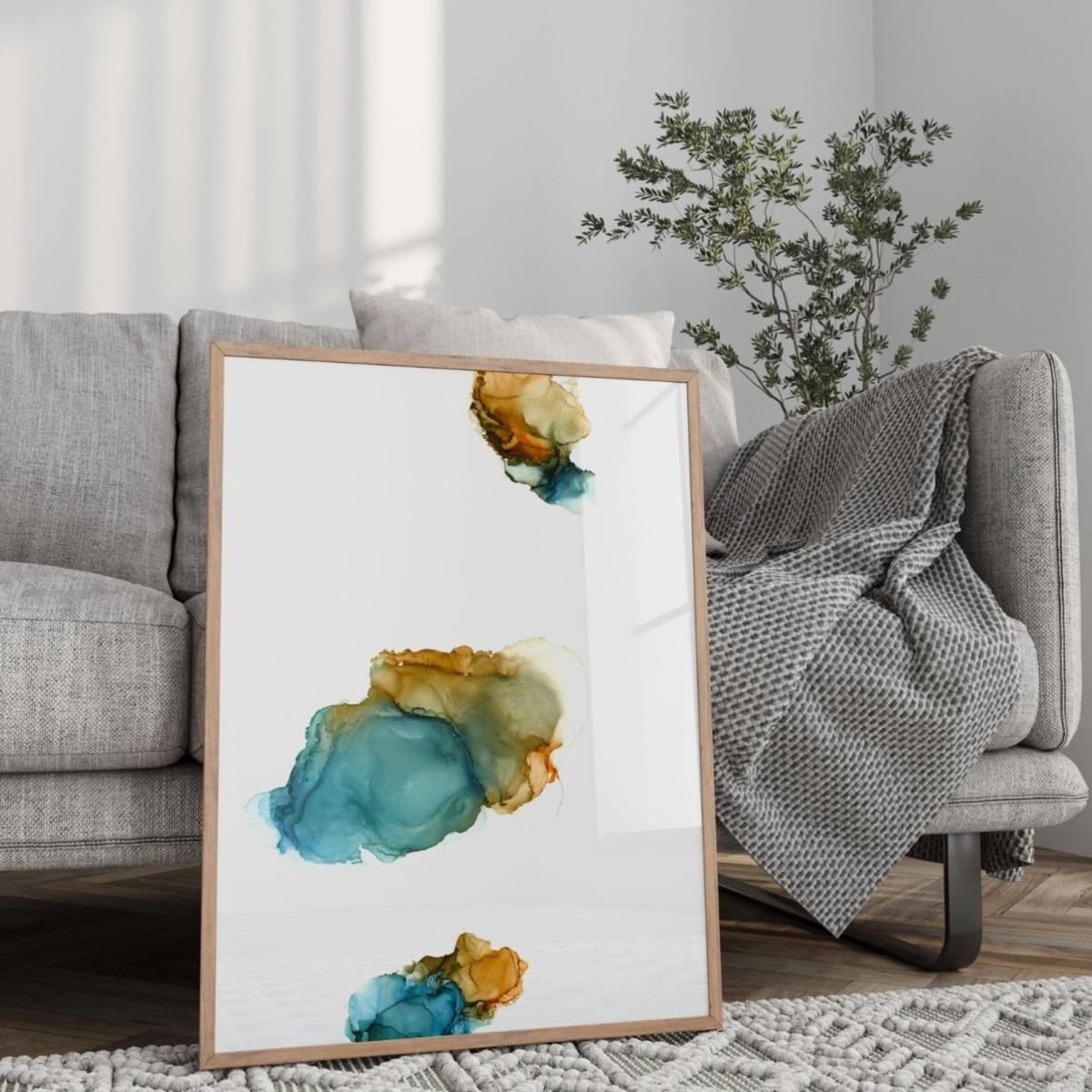 Blue / Yellow / Orange Wander A5 Print A5 148 X 210Mm Art by Affie – image 3