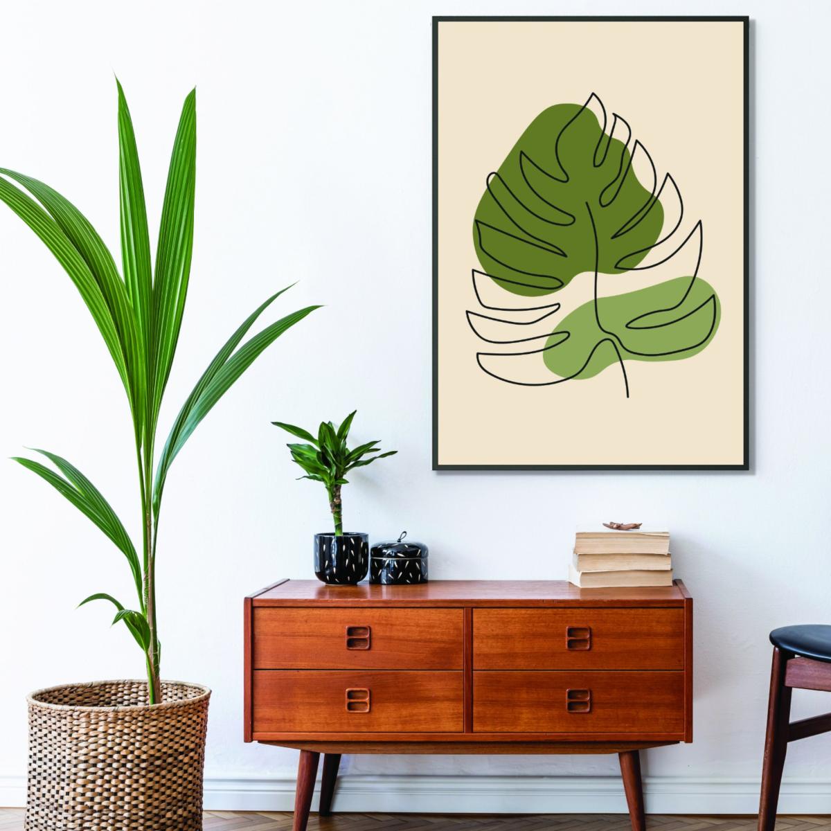 Green Abstract One Line Leaf Drawing Ii Large Stanley Print House – image 3