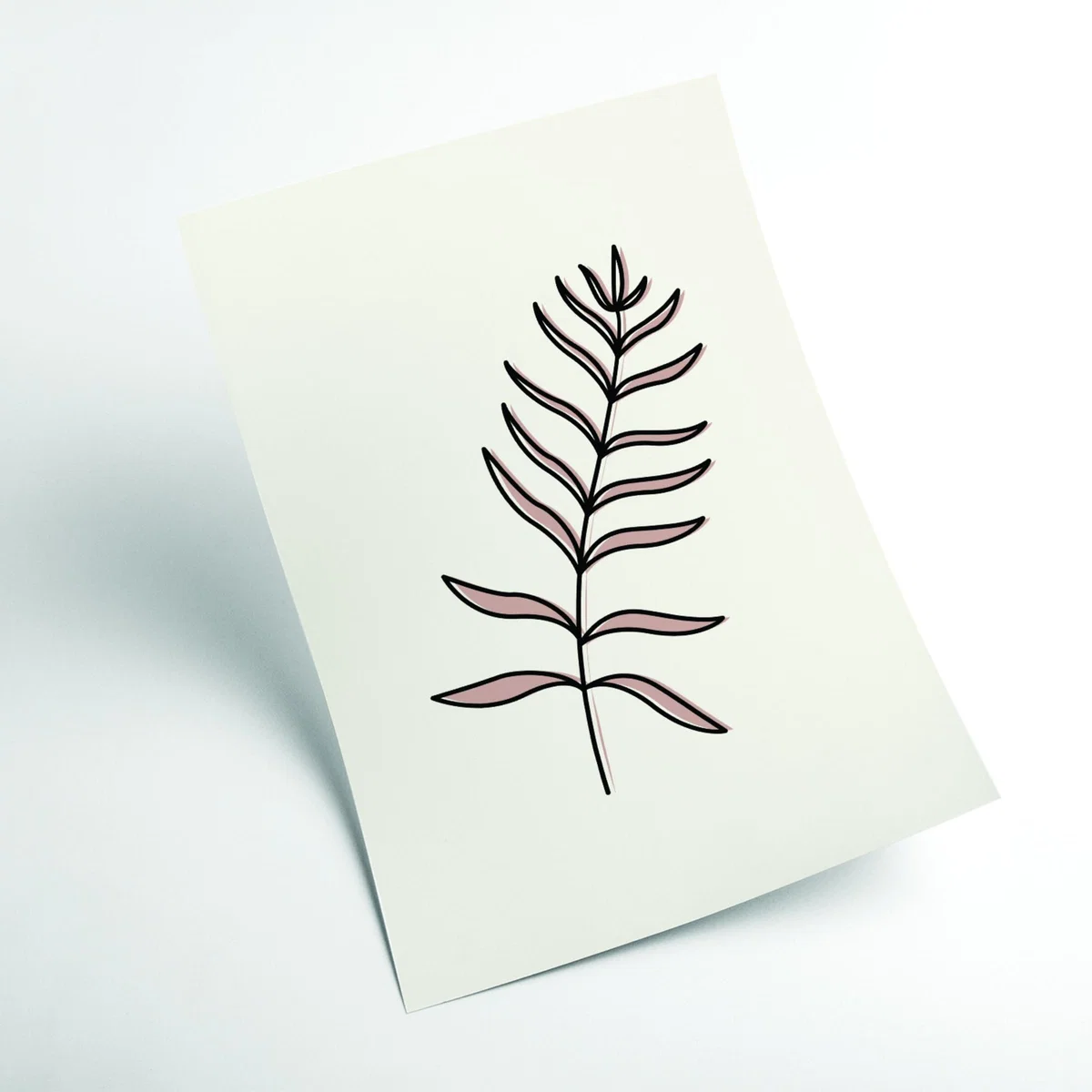 Neutrals Abstract Tropical Leaves I A4 210 X 297Mm Stanley Print House – image 2