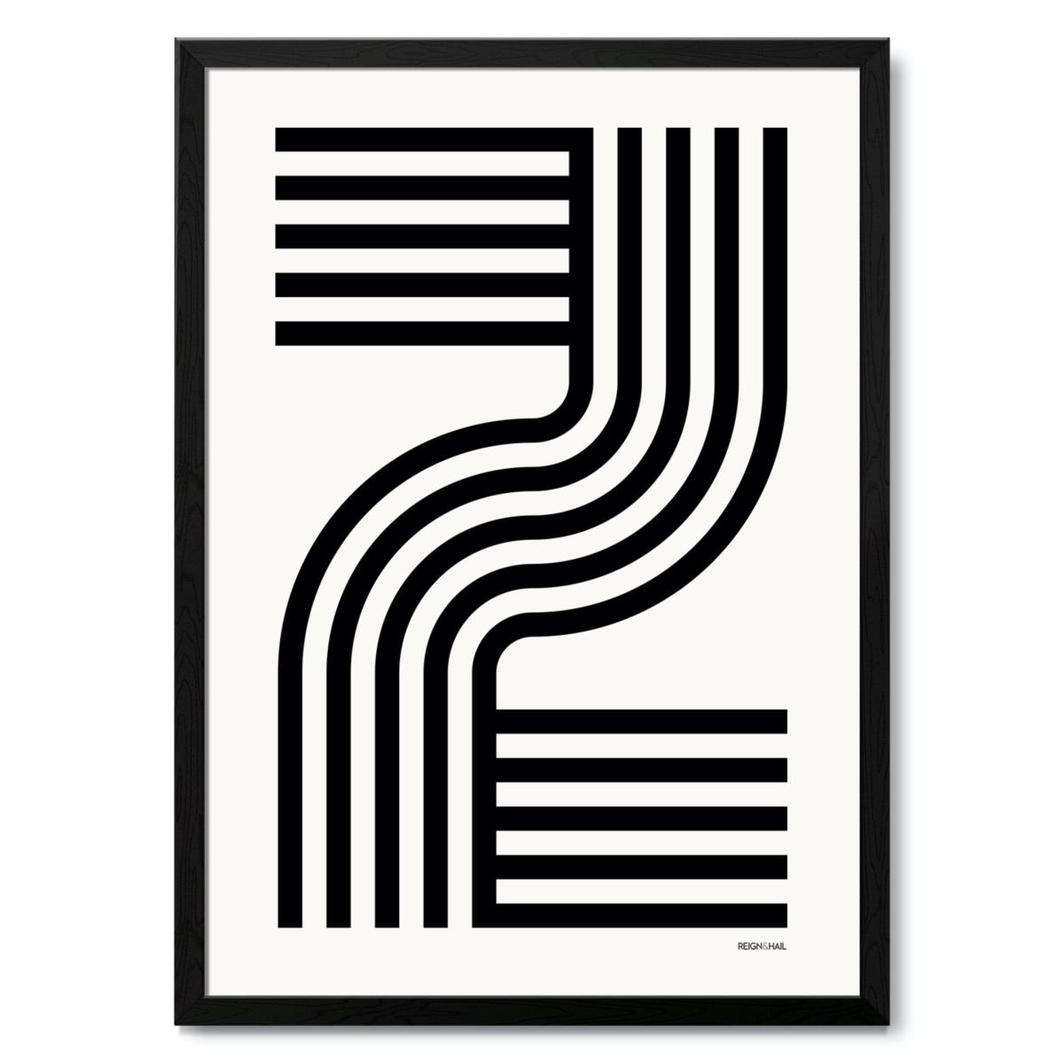 Geometric Typography Print ‘A-Z' A2 420 X 594Mm Reign & Hail – image 30