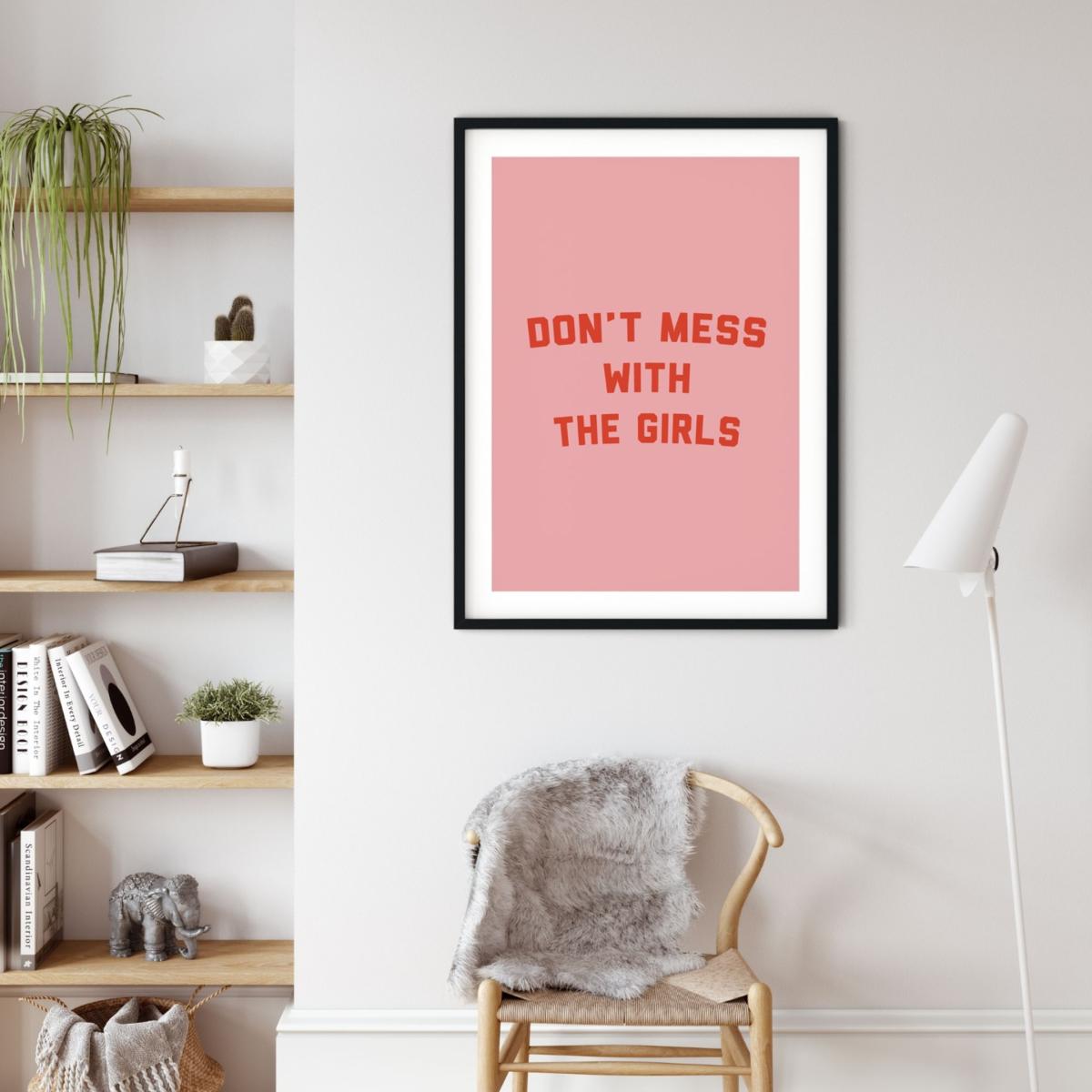 Pink / Purple Don't Mess With The Girls - A1 Poster Size A1 594 X 841Mm The Native State – image 2