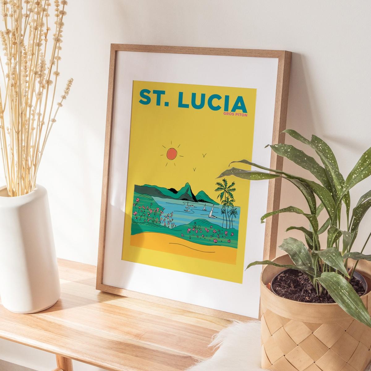 St Lucia Summer Escapes Print Places & Spaces Art Co. – image 2