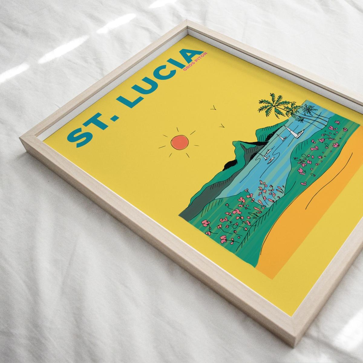 St Lucia Summer Escapes Print Places & Spaces Art Co. – image 3