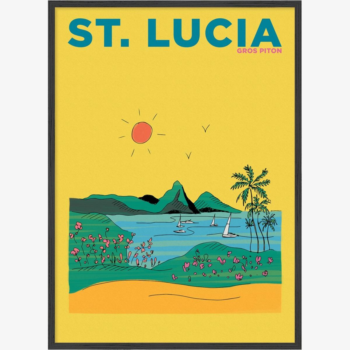 St Lucia Summer Escapes Print Places & Spaces Art Co. – image 1