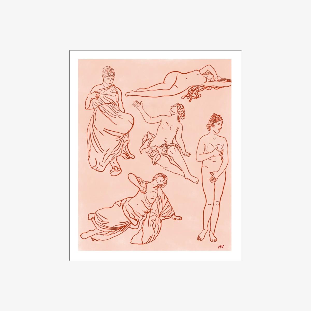 Neutrals Ancient Emotions Print 8"X10" 8 X 10" Hannah Via Art – image 1