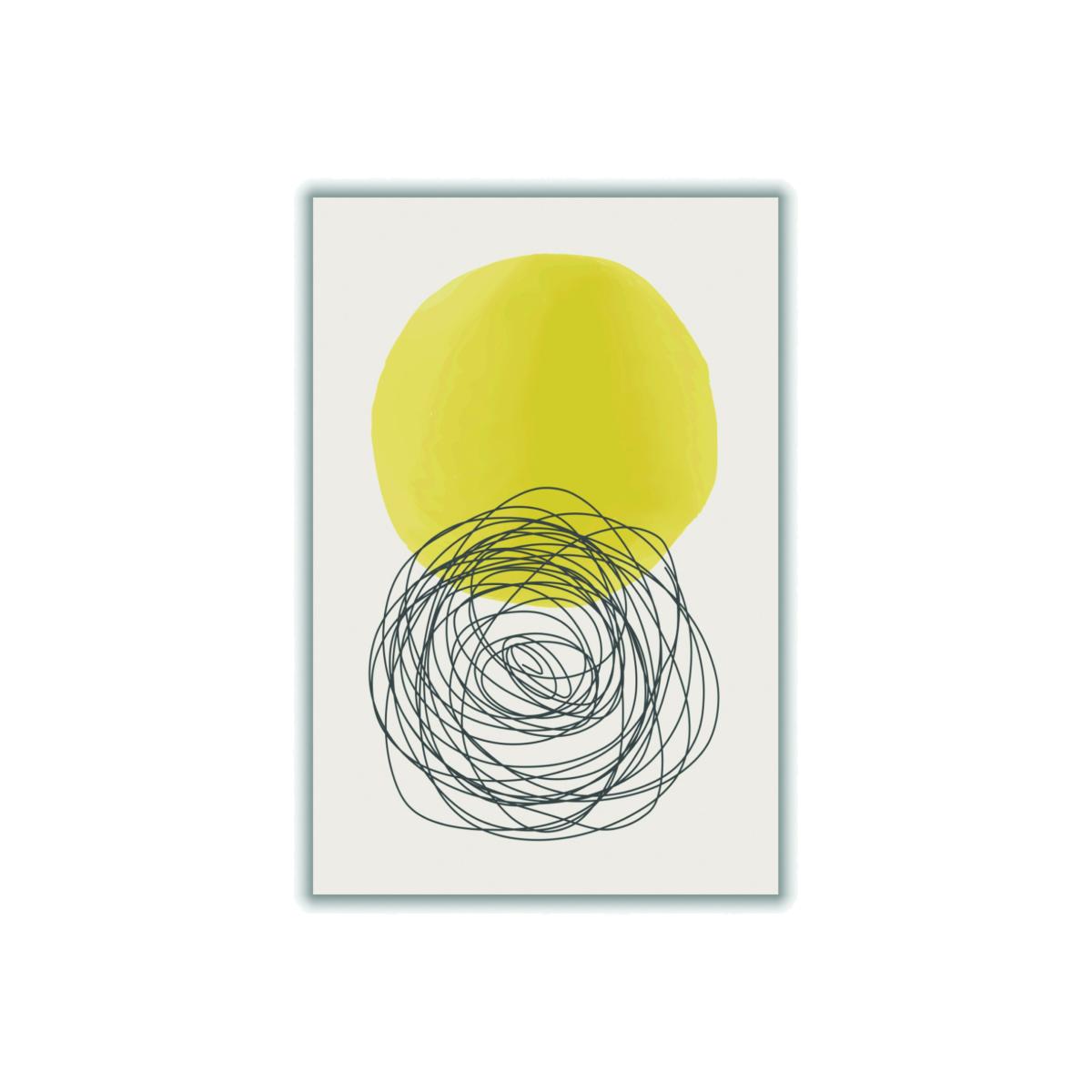 Yellow / Orange Yellow Watercolor Shapes Series #3 A2 420 X 594Mm Stanley Print House – image 1