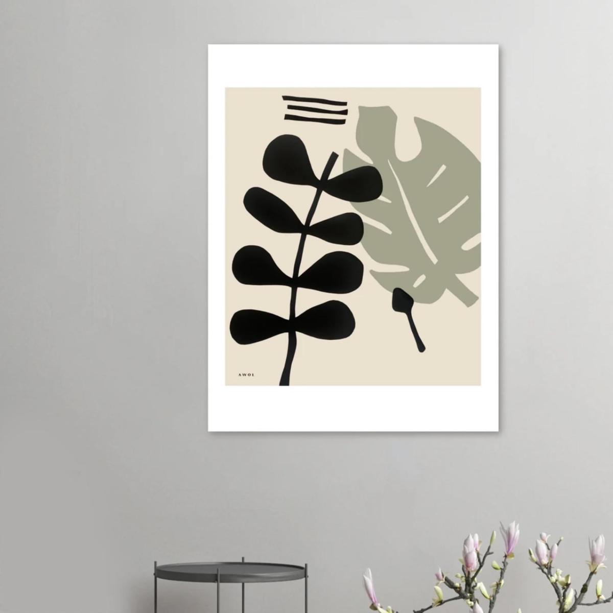 Neutrals / Black / Green Mediterranean Garden: Minimalist Plant Art Print, Part Two | Awol – image 5
