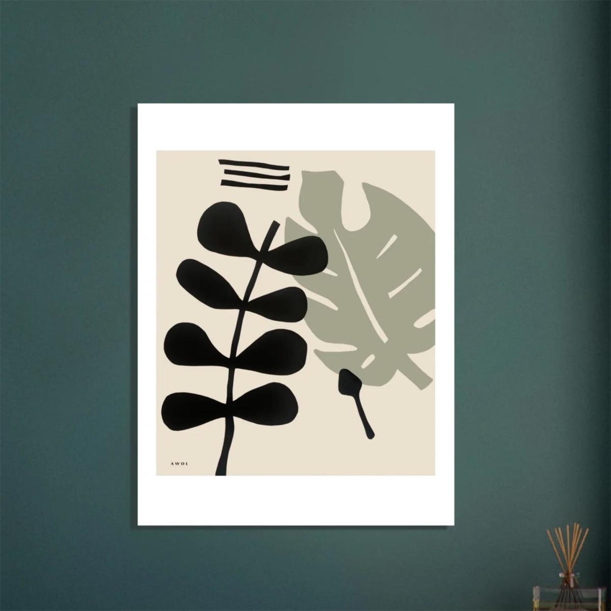 Neutrals / Black / Green Mediterranean Garden: Minimalist Plant Art Print, Part Two | Awol – image 6