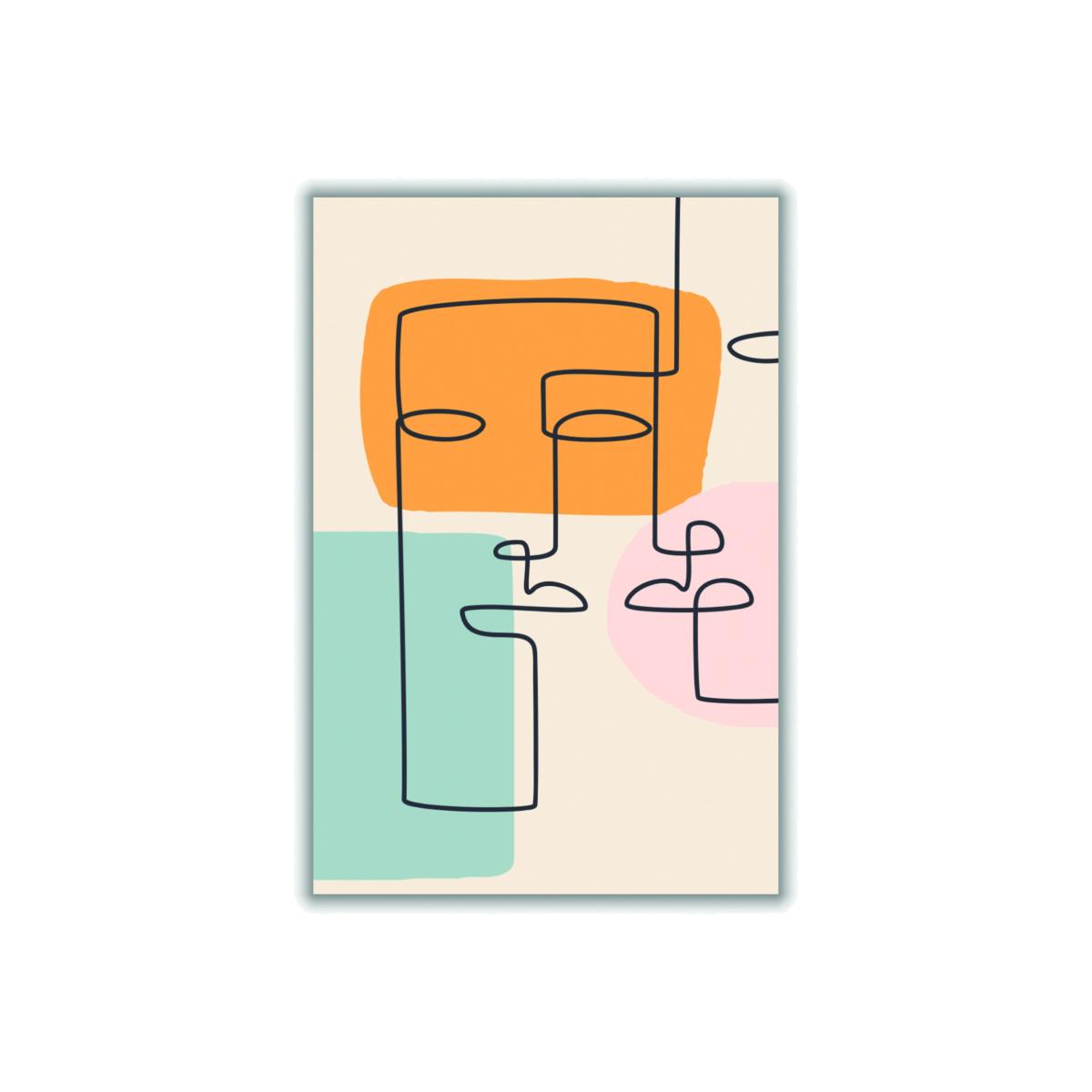 Yellow / Orange Abstract Color Faces #3 Small Stanley Print House – image 1