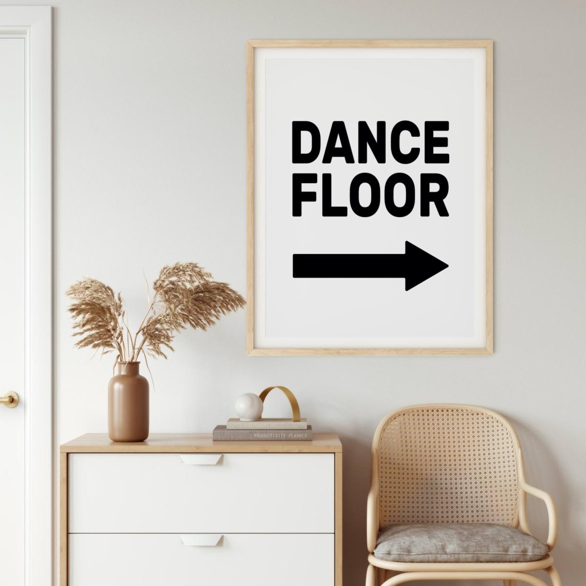 Black Dance Floor - Arrow Right - A0 Print Size A0 841 X 1189Mm The Native State – image 4