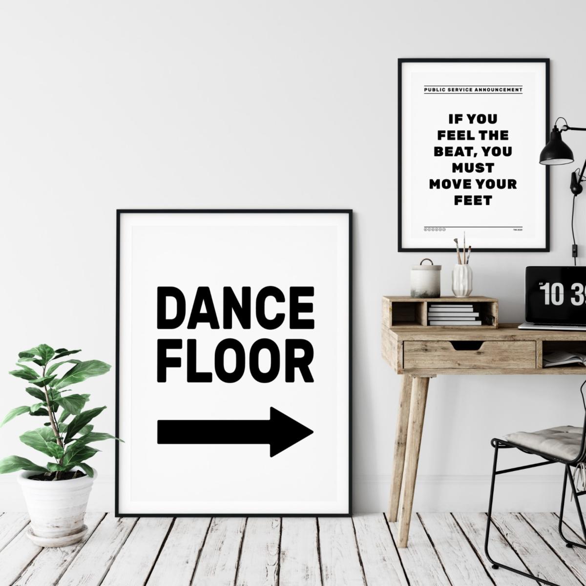 Black Dance Floor - Arrow Right - A0 Print Size A0 841 X 1189Mm The Native State – image 6