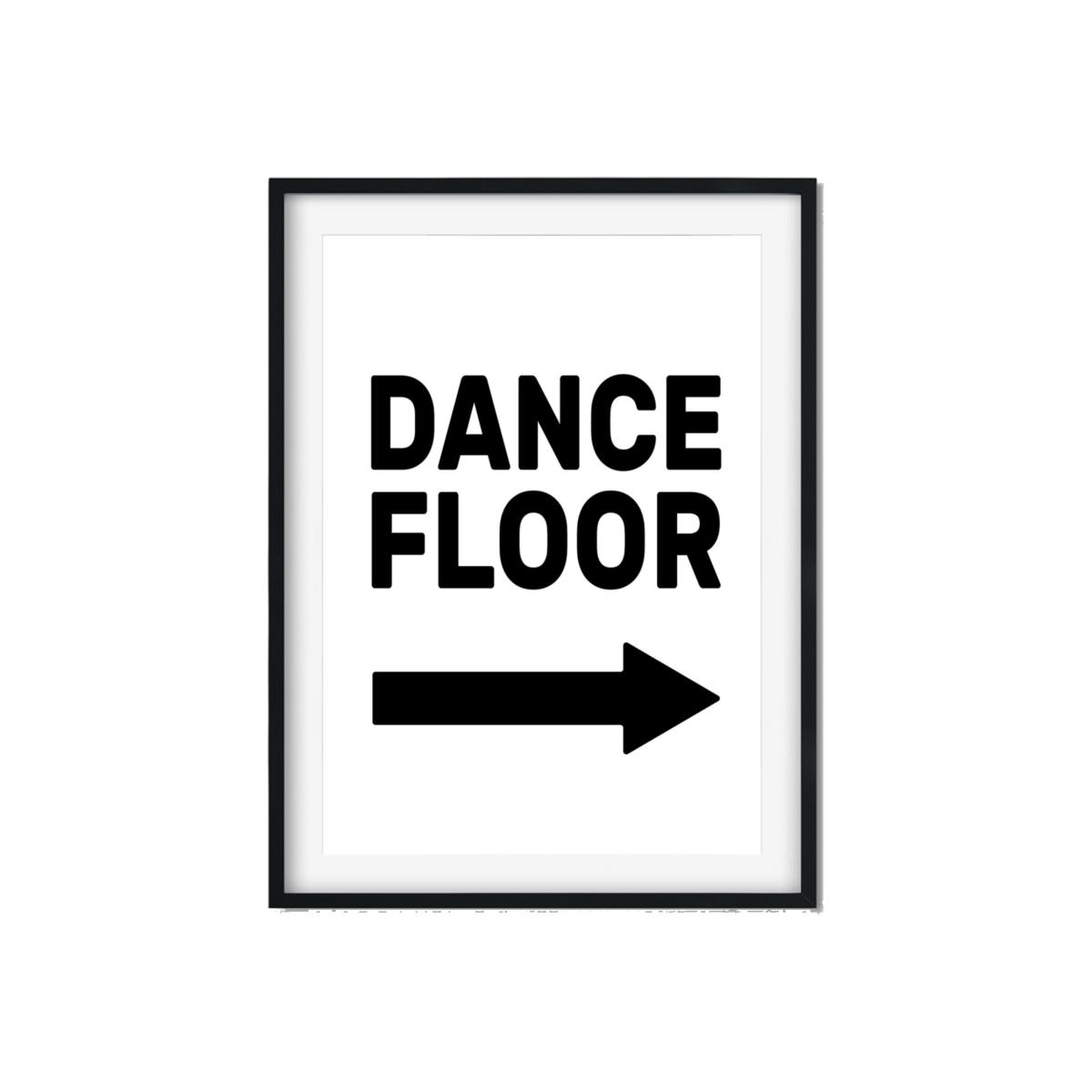 Black Dance Floor - Arrow Right - A0 Print Size A0 841 X 1189Mm The Native State – image 1