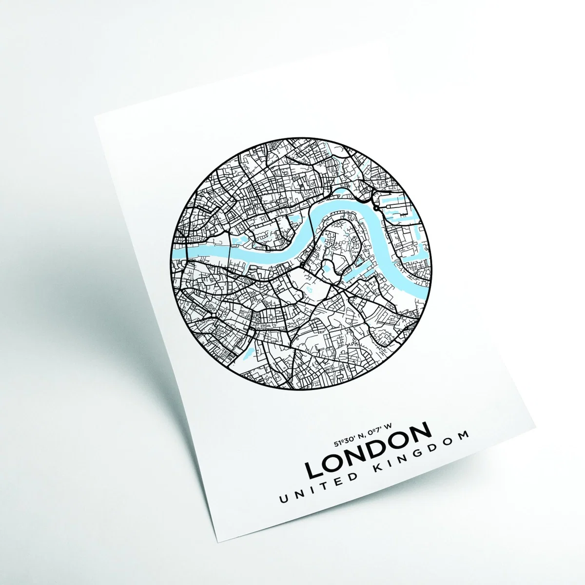 Blue Map Of London Medium Stanley Print House – image 2