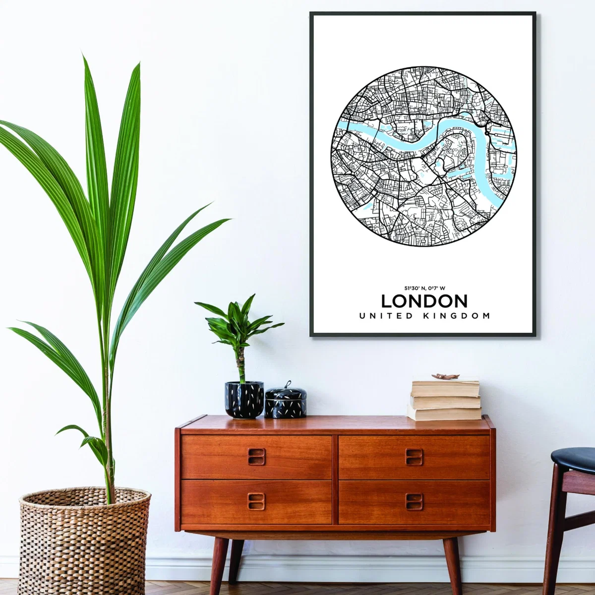 Blue Map Of London Medium Stanley Print House – image 3