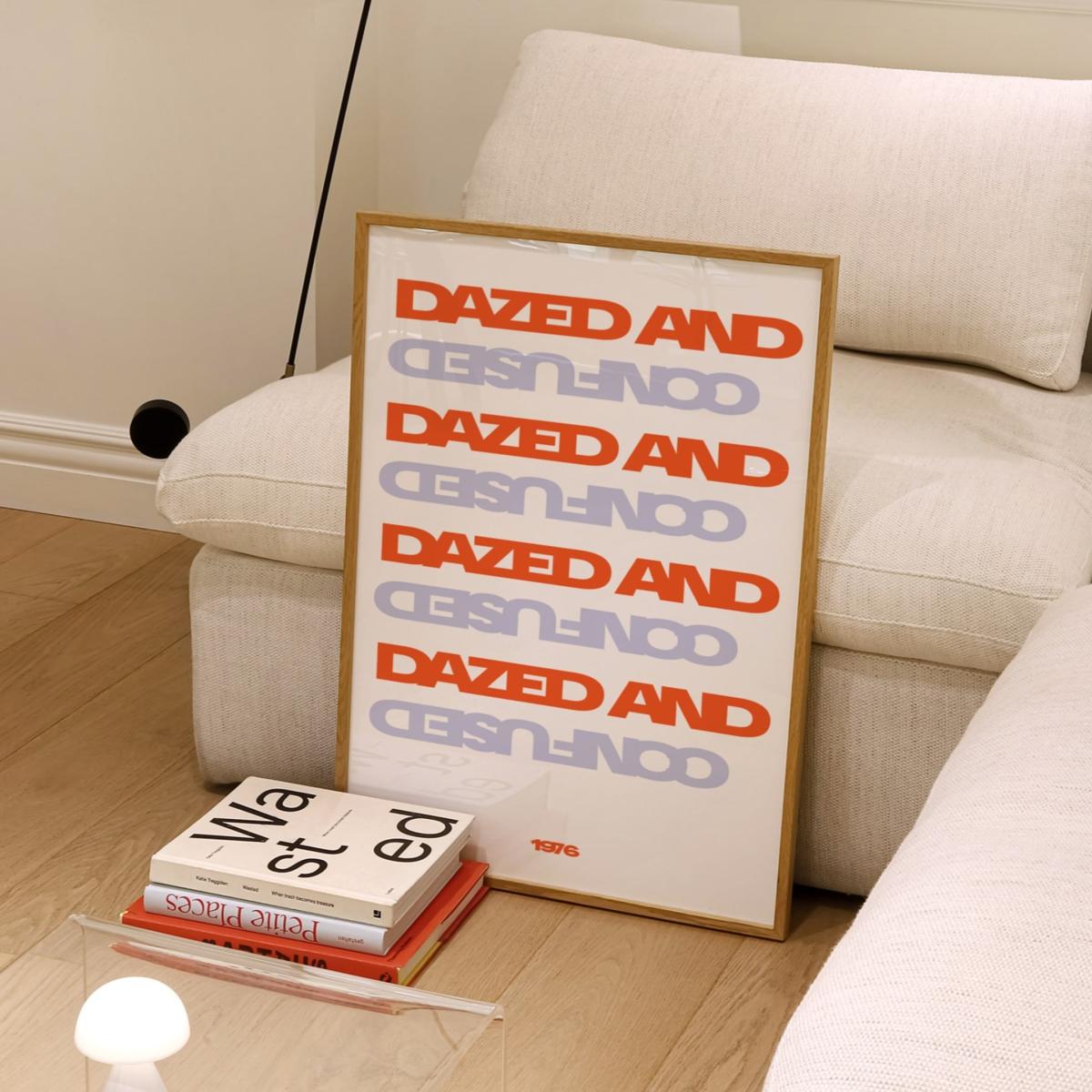 Blue / Red Dazed And Confused Retro Typography Art Print | A3 | 297 X 420Mm | Fanclub – image 4