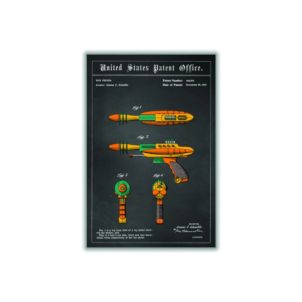 Yellow / Orange Raygun Patent Xxs Stanley Print House – image 1