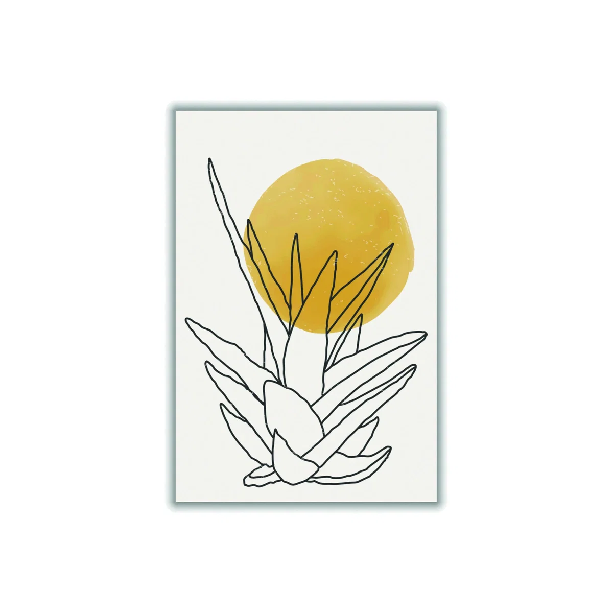 Yellow / Orange Abstract Agave Sunshine #2 Small Stanley Print House – image 1