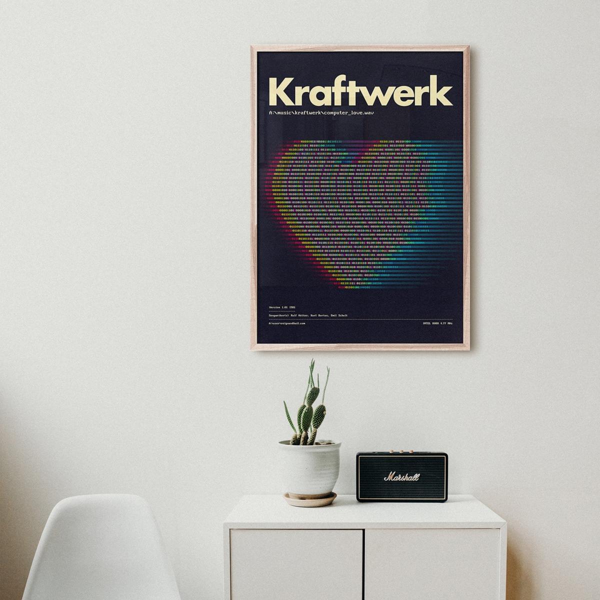 Computer Love - Kraftwerk Print A1 594 X 841Mm Reign & Hail – image 2
