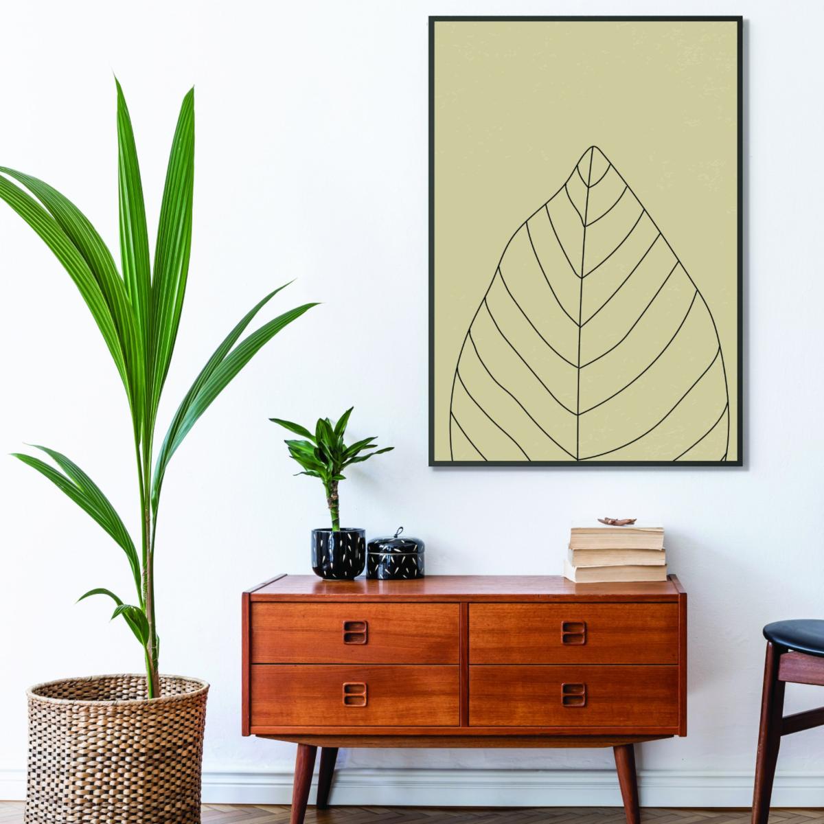 Black Minimal Leaves #1 Small Stanley Print House – image 3