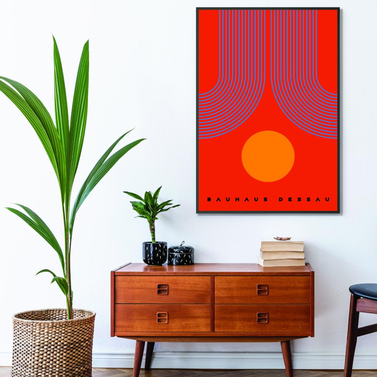 Red Bauhaus Design Iiiii Large Stanley Print House – image 3