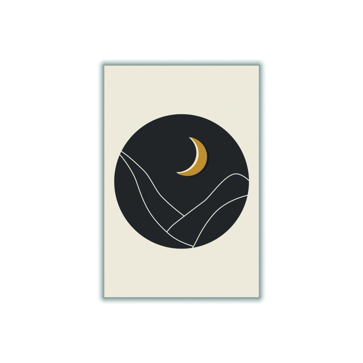 Black Minimal Mountains Series #3 Medium Stanley Print House – image 1
