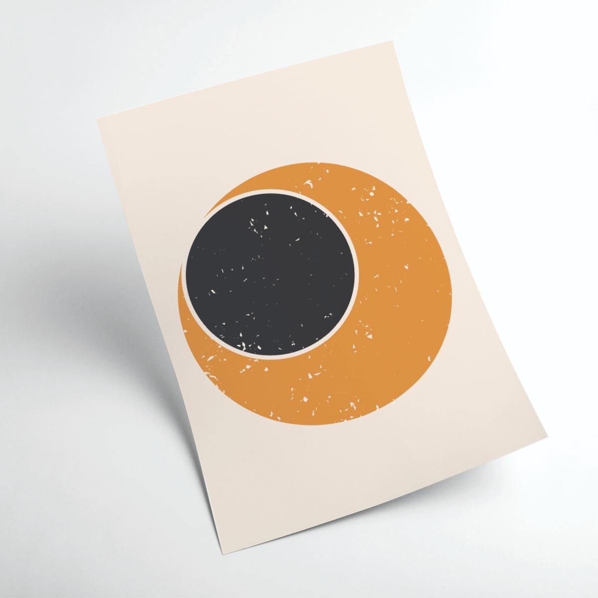 Yellow / Orange Abstract Contemporary Sun Extra Large Stanley Print House – image 2