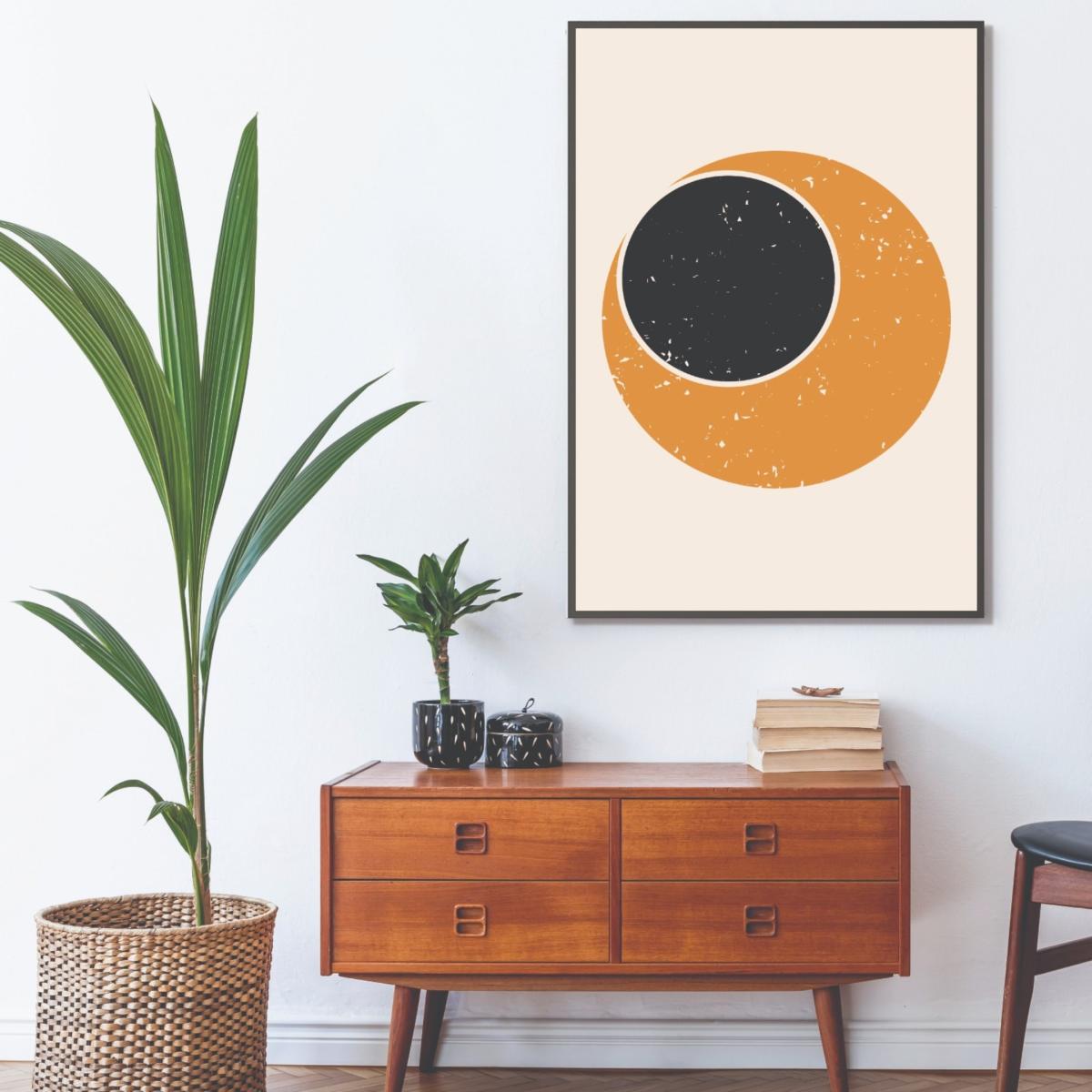 Yellow / Orange Abstract Contemporary Sun Extra Large Stanley Print House – image 3