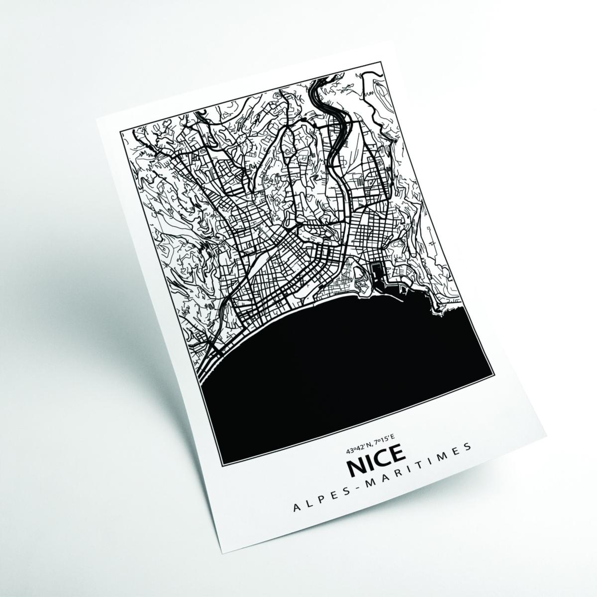 Black Map Of Nice Extra Large Stanley Print House – image 2