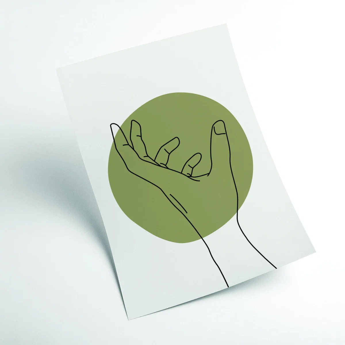 Green Abstract Minimal Hand #4 A3 297 X 420Mm Stanley Print House – image 2