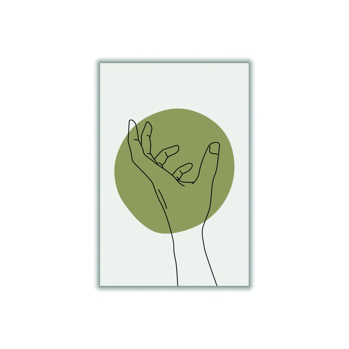 Green Abstract Minimal Hand #4 A3 297 X 420Mm Stanley Print House – image 1