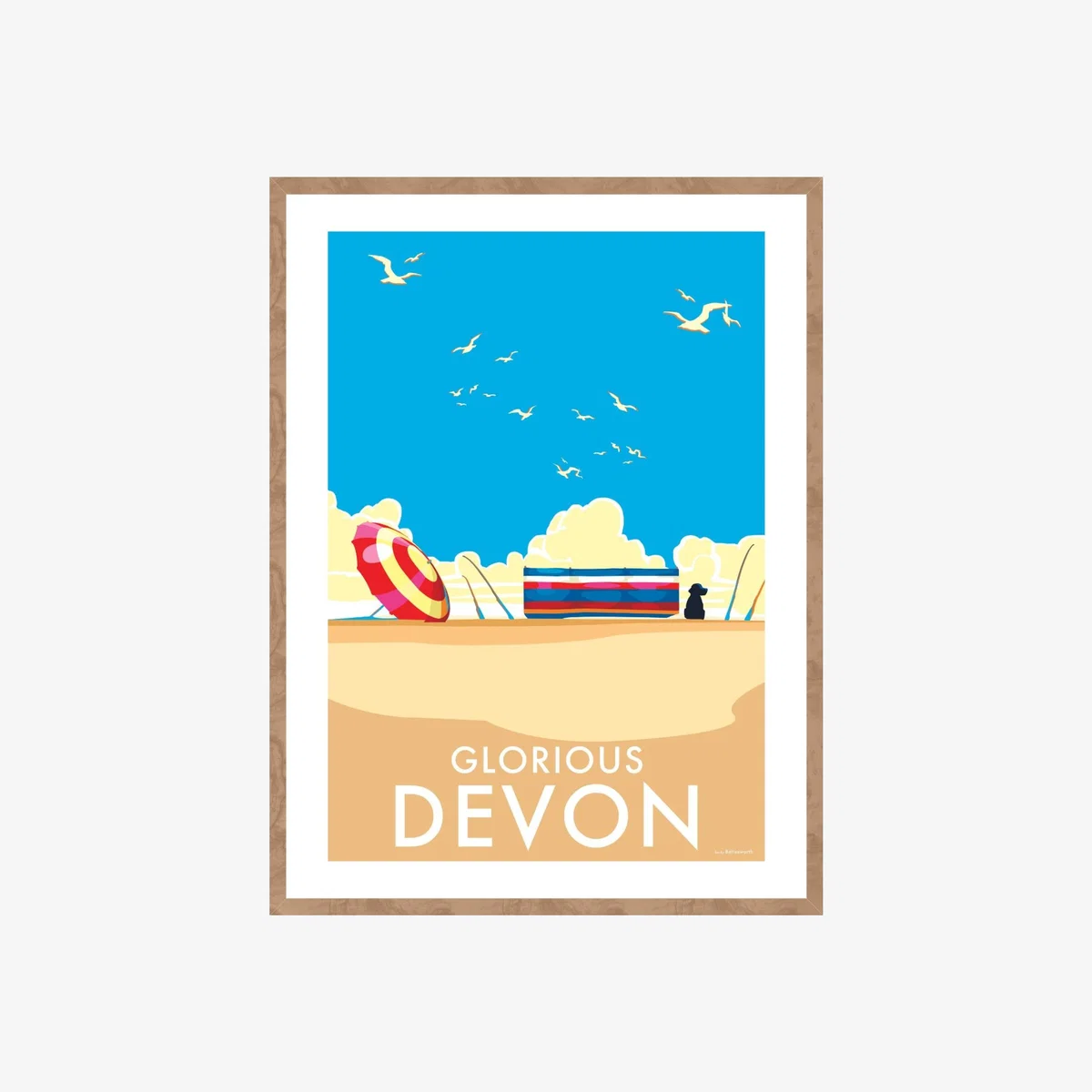 Glorious Devon Vintage Style Quote Print | A4 | 210 X 297Mm | Becky Bettesworth – image 1