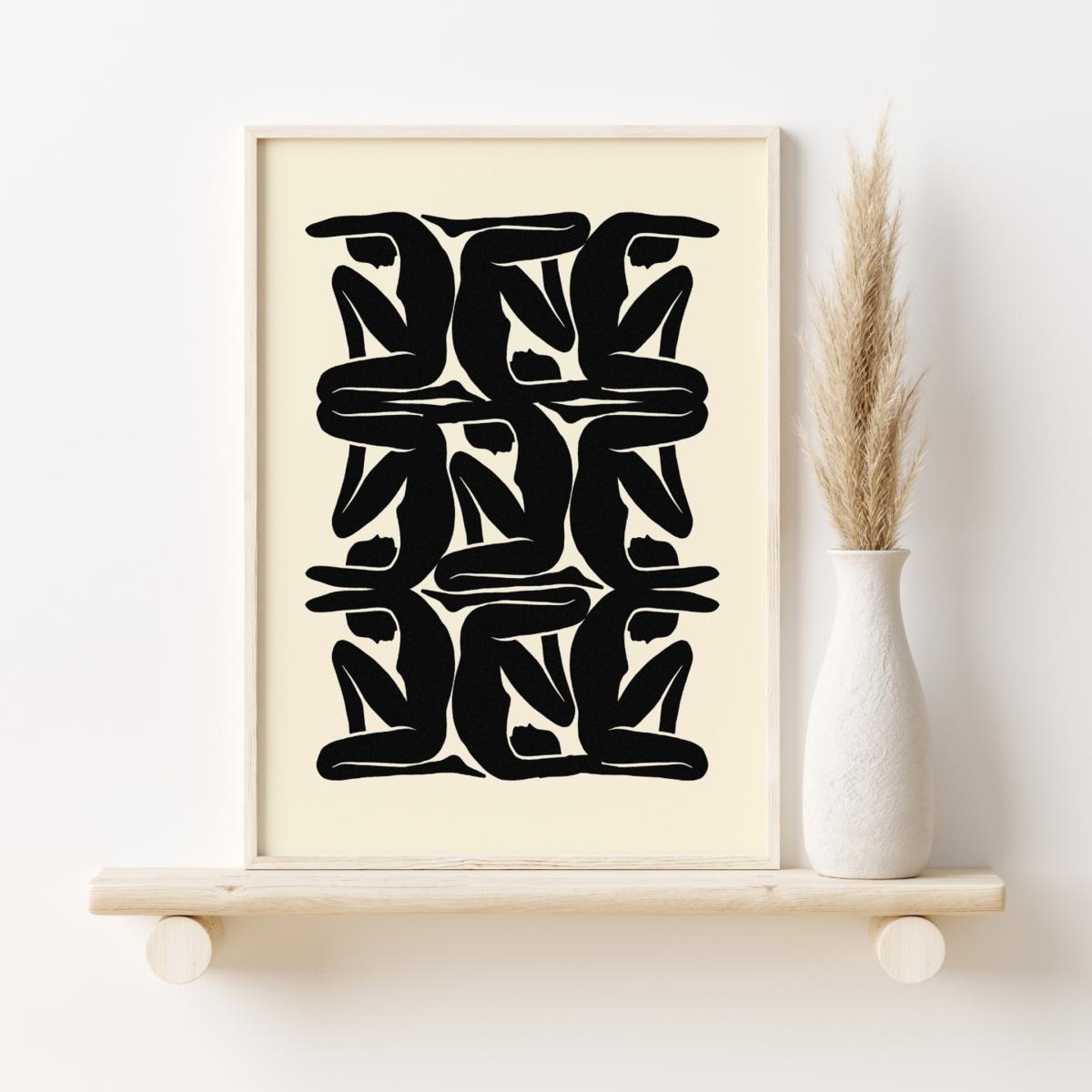 Neutrals Monochrome Abstract Pattern Print Sofe Store – image 2
