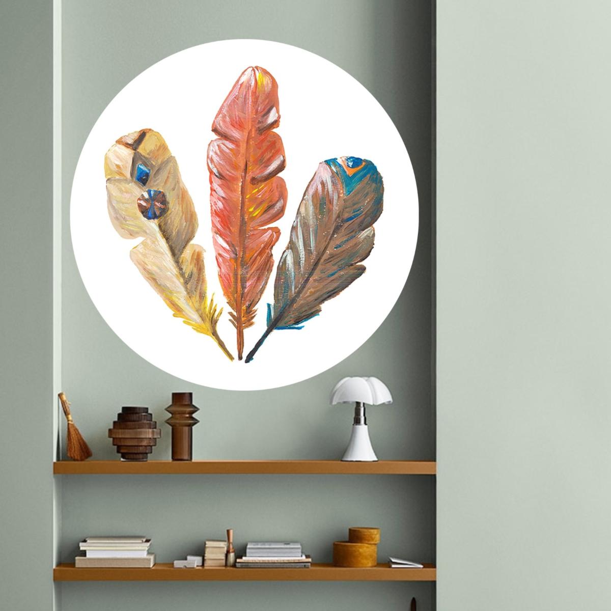 Neutrals Circle Wall Sticker Headdress Feather Catchii – image 2