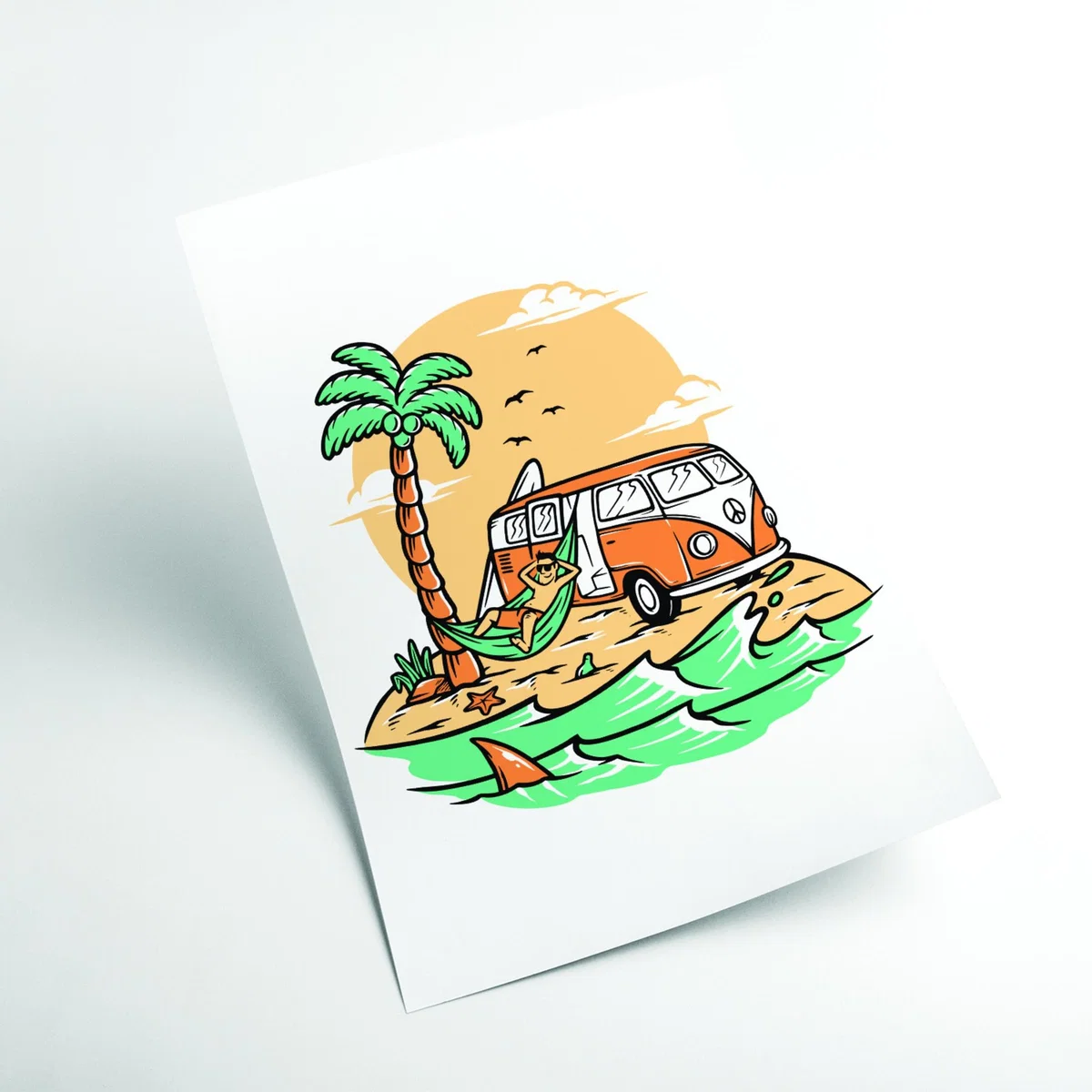 Yellow / Orange The Good Life A2 420 X 594Mm Stanley Print House – image 2
