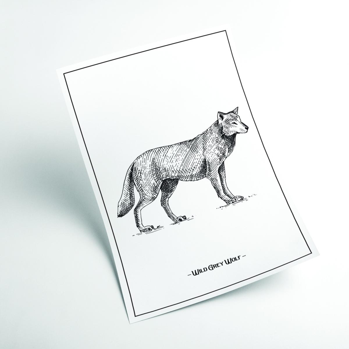 Wild Grey Wolf Medium Stanley Print House – image 2