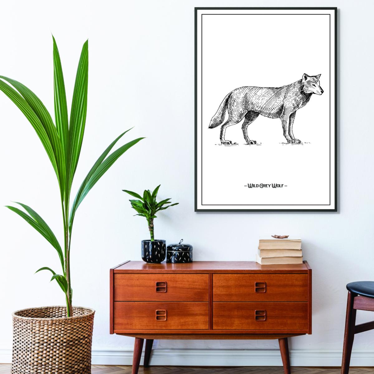 Wild Grey Wolf Medium Stanley Print House – image 3