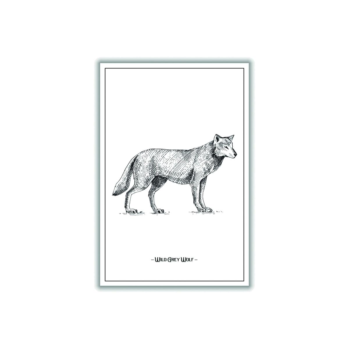 Wild Grey Wolf Medium Stanley Print House – image 1